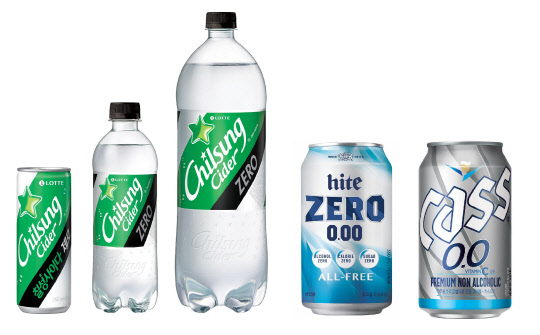 음료·주류업계가 연이어 '제로 칼로리' 시장에 뛰어들고 있다. <각 사 제공>